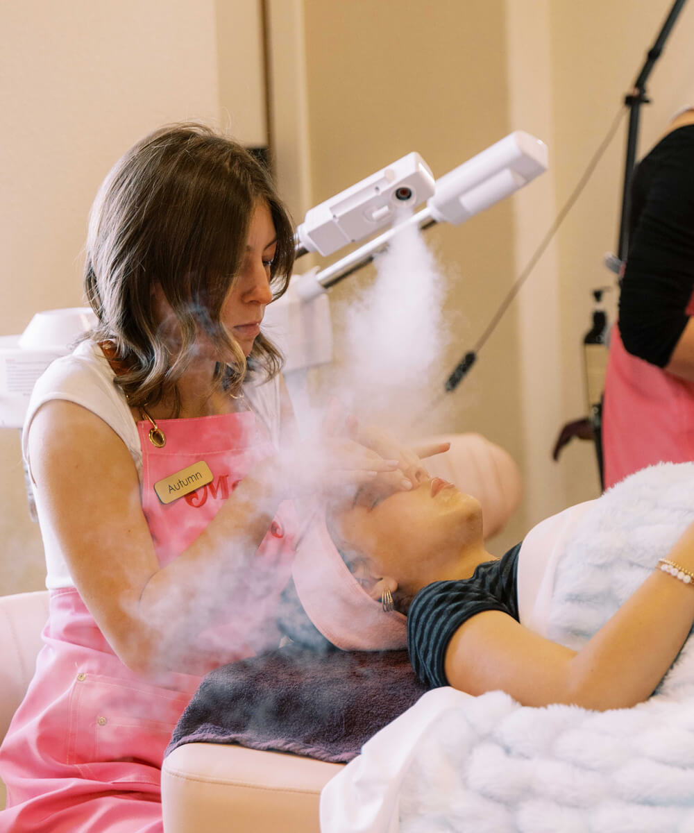 facial with moms oasis membership