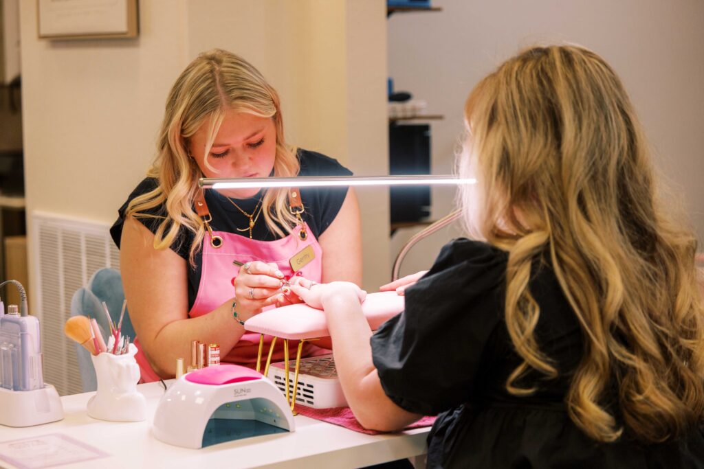 Structured gel manicure with Luminary Builder Gel in American Fork Utah
